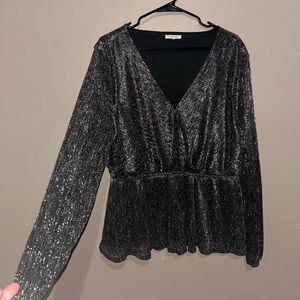 long sleeve sparkly top